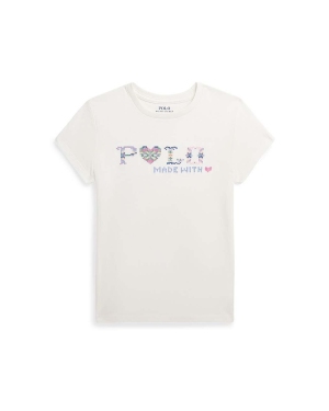Polo Ralph Lauren t-shirt bawełniany dziecięcy kolor beżowy