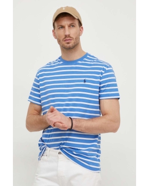 Polo Ralph Lauren t-shirt bawełniany męski kolor niebieski wzorzysty