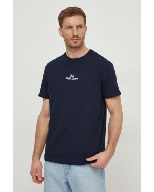 Polo Ralph Lauren t-shirt bawełniany męski kolor granatowy gładki