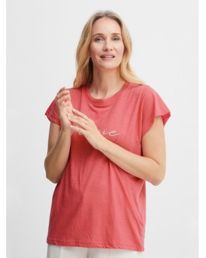 Fransa T-Shirt 20612027 Różowy Regular Fit
