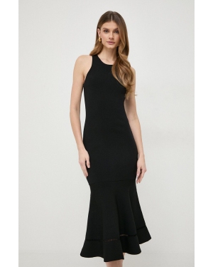 Victoria Beckham sukienka kolor czarny midi dopasowana 1124KDR005079A