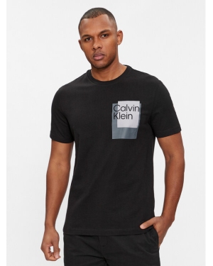 Calvin Klein T-Shirt Overlay Logo K10K112402 Czarny Regular Fit