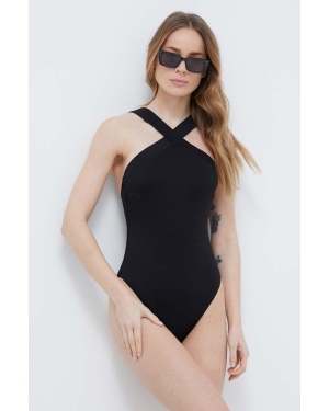 Lauren Ralph Lauren jednoczęściowy strój kąpielowy kolor czarny miękka miseczka 20408213