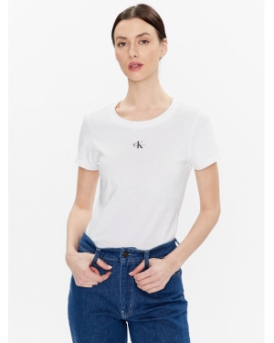 Calvin Klein Jeans T-Shirt J20J220300 Biały Slim Fit