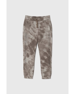 Abercrombie & Fitch spodnie dresowe dziecięce kolor beżowy wzorzyste