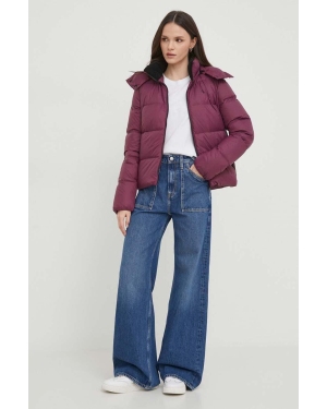 Calvin Klein Jeans kurtka puchowa damska kolor czerwony zimowa