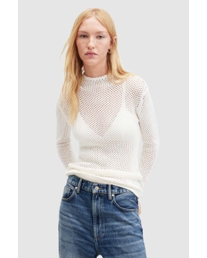 AllSaints sweter AVRIL damski kolor biały z półgolfem