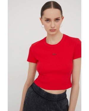 HUGO t-shirt damski kolor czerwony 50508636