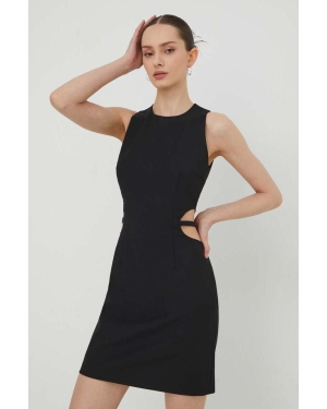 HUGO sukienka kolor czarny mini dopasowana 50509129