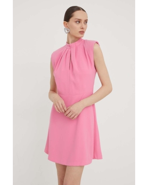 HUGO sukienka kolor różowy mini prosta
