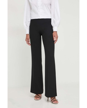 Twinset spodnie damskie kolor czarny szerokie high waist