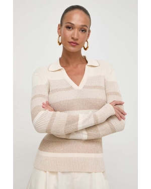 Twinset sweter damski kolor beżowy lekki