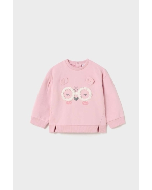 Mayoral bluza niemowlęca kolor różowy gładka