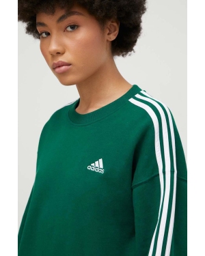 adidas bluza bawełniana damska kolor zielony z aplikacją IL3432