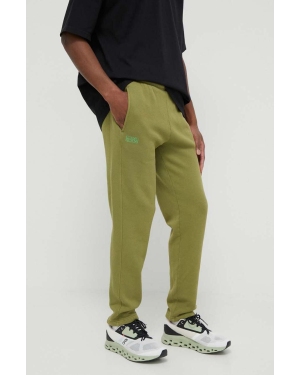 American Vintage spodnie dresowe kolor zielony gładkie