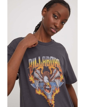 Billabong t-shirt bawełniany damski kolor szary