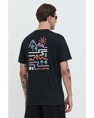Billabong t-shirt bawełniany BILLABONG X ADVENTURE DIVISION męski kolor czarny z nadrukiem