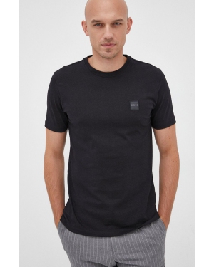 BOSS t-shirt bawełniany BOSS ORANGE 50472584 kolor czarny z aplikacją