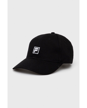 Fila czapka z daszkiem bawełniana Botad kolor czarny z aplikacją FCU0071