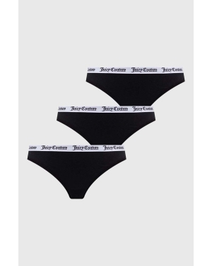 Juicy Couture stringi 3-pack kolor czarny