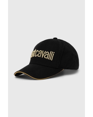 Just Cavalli czapka z daszkiem bawełniana z aplikacją