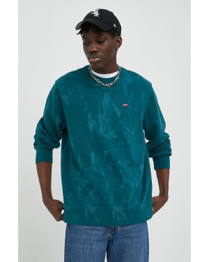 Levi's bluza bawełniana męska kolor zielony wzorzysta