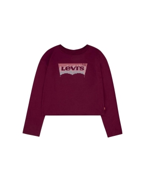 Levi's longsleeve dziecięcy kolor czerwony
