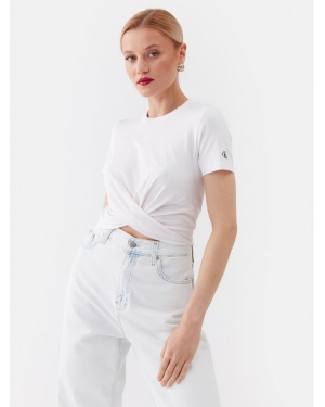 Calvin Klein Jeans T-Shirt J20J222128 Biały Regular Fit