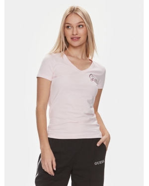 Guess T-Shirt W4RI55 J1314 Różowy Slim Fit