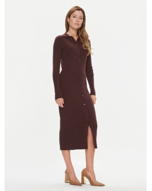 Calvin Klein Sukienka dzianinowa K20K206021 Bordowy Regular Fit