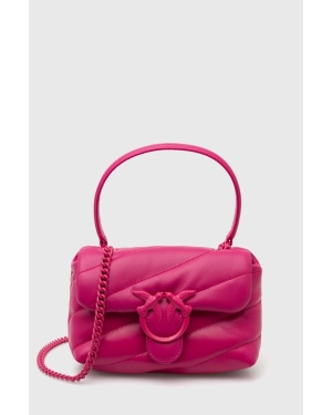 Pinko torebka skórzana kolor różowy 100040.A1JO