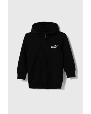 Puma bluza dziecięca ESS Small Logo Full-Zip Hoodie TR G kolor czarny z kapturem gładka