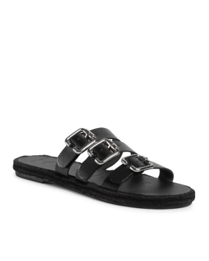 Manebi Espadryle Leather Sandals S 2.1 Y0 Czarny