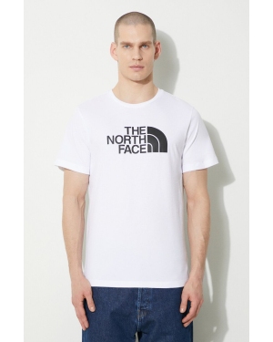 The North Face t-shirt bawełniany M S/S Easy Tee męski kolor biały z nadrukiem NF0A87N5FN41