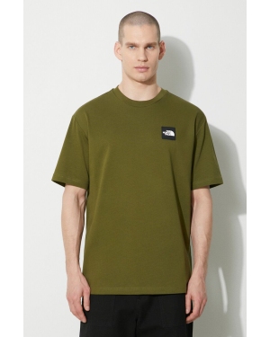 The North Face t-shirt bawełniany M Nse Patch S/S Tee męski kolor zielony z aplikacją NF0A87DAPIB1