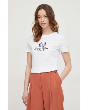 Tommy Hilfiger t-shirt bawełniany damski kolor biały WW0WW41761