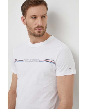 Tommy Hilfiger t-shirt bawełniany męski kolor biały z nadrukiem MW0MW34428
