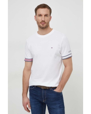 Tommy Hilfiger t-shirt bawełniany męski kolor biały z nadrukiem MW0MW34430