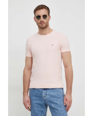 Tommy Hilfiger t-shirt męski kolor różowy gładki MW0MW10800