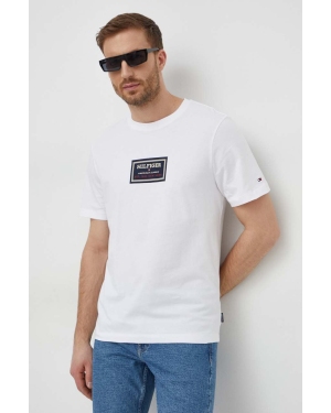 Tommy Hilfiger t-shirt bawełniany męski kolor biały z nadrukiem MW0MW34391