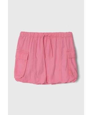 United Colors of Benetton spódnica dziecięca kolor różowy mini prosta