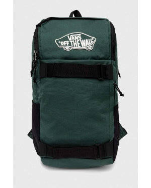 Vans plecak kolor zielony duży z aplikacją