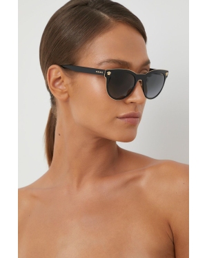 Versace Okulary przeciwsłoneczne 0VE2198 damskie kolor czarny