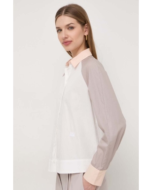 Armani Exchange koszula bawełniana damska kolor biały regular z kołnierzykiem klasycznym 3DYC07 YN3NZ