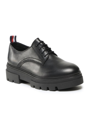 Tommy Hilfiger Oxfordy Leather LAce Up Shoe FW0FW06780 Czarny