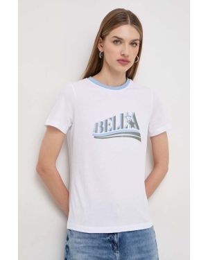 Marella t-shirt bawełniany damski kolor biały 2413971084200