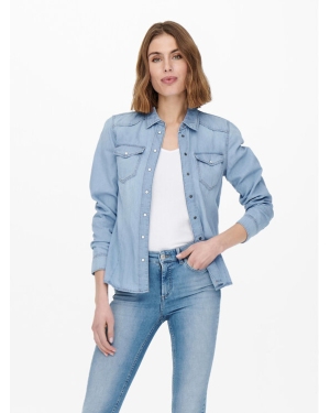 ONLY Koszula jeansowa 15236387 Niebieski Regular Fit