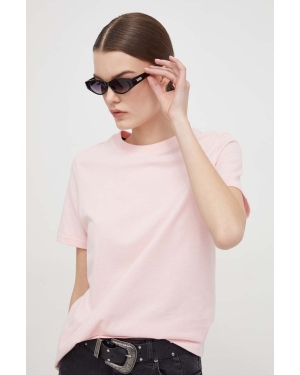 Superdry t-shirt bawełniany damski kolor różowy