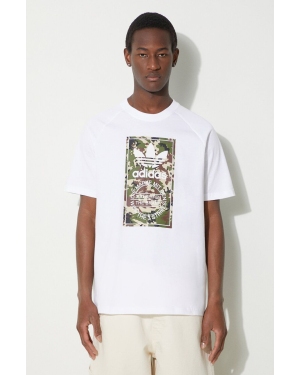 adidas Originals t-shirt bawełniany męski kolor biały z nadrukiem IS0246