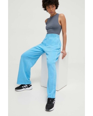 adidas Originals spodnie dresowe bawełniane kolor niebieski gładkie IR6014